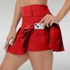 Clotth Women’s Mid Waisted Pleated Tennis Skirt with Pockets - 2-in-1 Athletic Skort,Soft Stretch Fabric for Golf,Running,Yoga & Casual Wear - 2 of 4