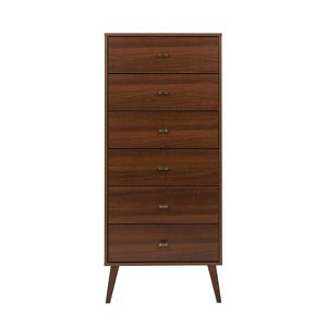 6 Drawer Milo Mid-Century Modern Tall Chest - Prepac - 1 of 4