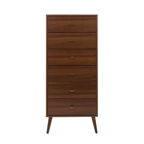 6 Drawer Milo Mid-Century Modern Tall Chest - Prepac - image 1 of 4