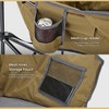 Arrowhead Outdoor Oversized Heavy-Duty Club Folding Camping Chair w/External Pocket, Cup Holder, Portable, Padded, Moon, Round, Bag (Wrangler Brown) - 3 of 4