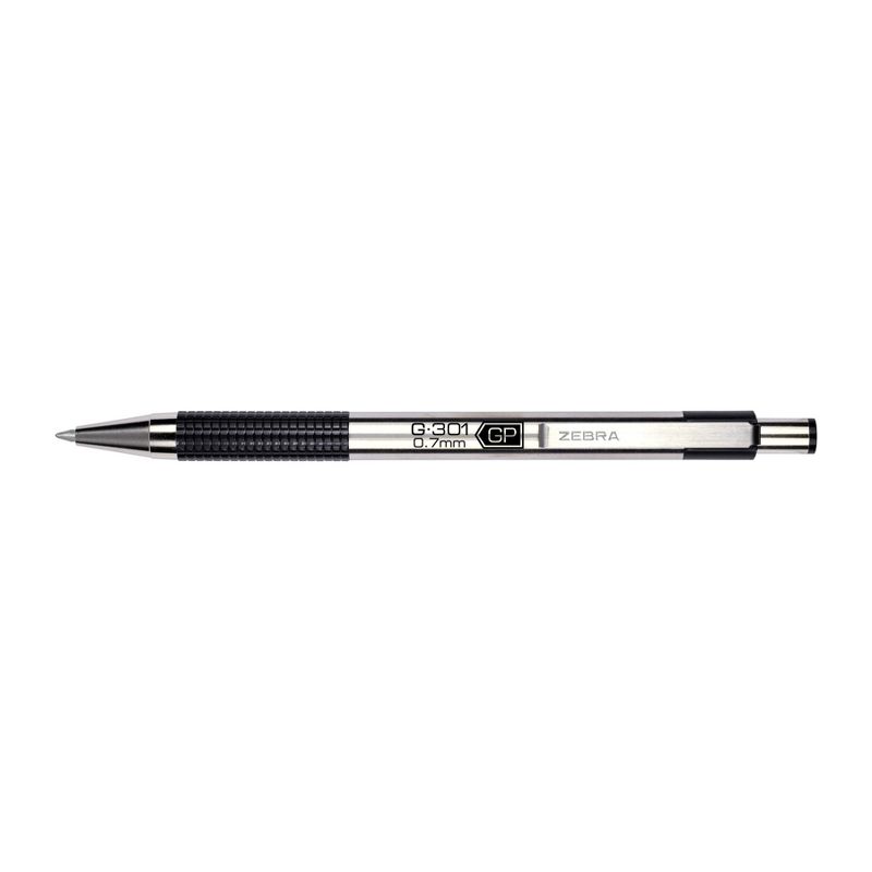 Zebra 4ct Gel Pens 0.7mm G-301 Stainless Steel Black, 2 of 4
