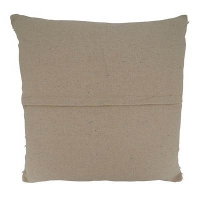 Brown Tufted Cotton Square Throw Pillow Cover 20" x 20"