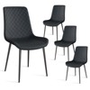 NicBex Set of 2/4 Modern PU Leather Upholstered Dining Chairs with Black Metal Legs,Armless Accent Chairs for Dining Room,Kitchen,Restaurant - 2 of 4