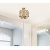 Elegant Lighting Elise 14 inch flush mount in brass - 2 of 4