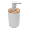 Evideco French Home Goods Modern Bamboo-Top Soap Dispenser, 10 fl oz, Sturdy Pump for Kitchen & Bathroom - 2 of 4