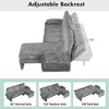 94.1" Convertible L-Shaped Sectional Futon Sofa Bed with Adjustable Backrest, Reversible Chaise Lounge & Removable Armrest Pillows - 2 of 4