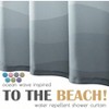 Ombre Grey Ocean Wave Shower Curtain, Waterproof, 70x72 Inches, 12 Hooks, Nautical Beach Decor - 4 of 4