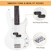 Glarry Electric Bass Guitar Full Size 4 String Rosewood Basswood Fire Style Exquisite Burning Bass ,White - 4 of 4