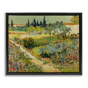 Stupell Industries Van Gogh Garden at Arles Floating Frame Canvas Art, Black, 31" x 25" - 1 of 4