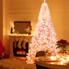 Tangkula 7.5FT Snow Flocked Pre-lit Christmas Tree, Artificial Snow Flocked Christmas Tree w/450 LED Lights for Festival & Party - 3 of 4