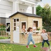Play House for Kids Outdoor，Wooden Kids Playhouse Cottage ,  Cottage Toddler Playhouse with Windows, Flowerpot Holders and Working Door - 2 of 4