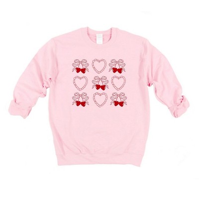 Simply Sage Market Women's Graphic Sweatshirt Ruffle Heart Coquette Chart
