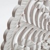 30" Lottie Round Wood Medallion Wall Art White - Brewster: Intricate Botanical Carved Decor - 4 of 4