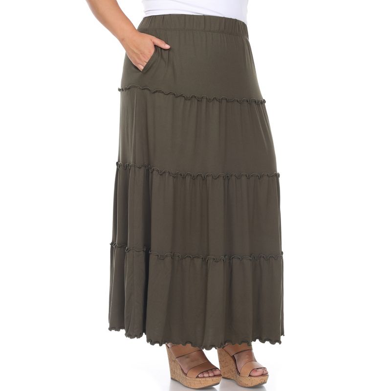 Plus Size Tiered Maxi Skirt, 2 of 6