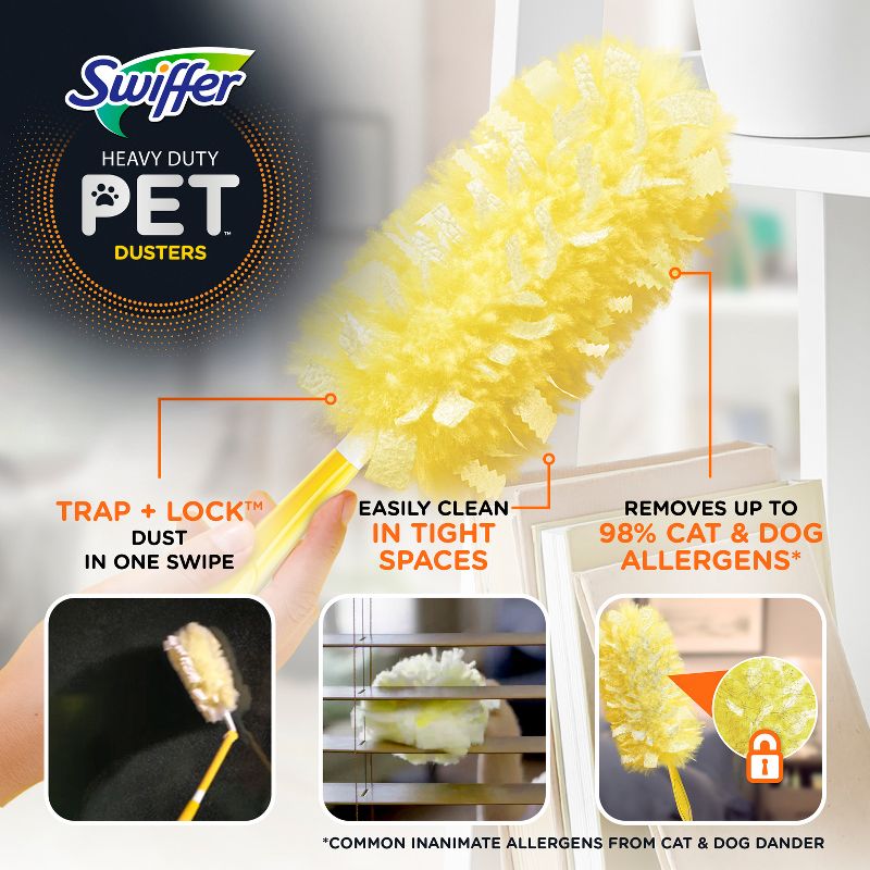 Swiffer Dusters, Pet Heavy Duty Refills with Febreze Odor Defense - Unscented - 11ct, 4 of 25