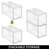 mDesign Plastic Stackable Bathroom Storage Organizer with Drawer - 4 of 4