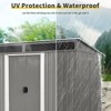 8ft x 6ft Outdoor Metal Storage with Lockable Sliding Doors and Transparent plate for Garden, Lawn (Gray) - 2 of 4