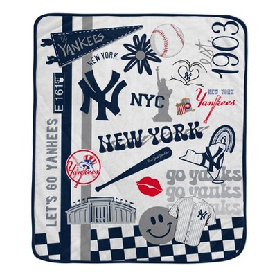 MLB New York Yankees Native Fan Royal Plush Blanket
