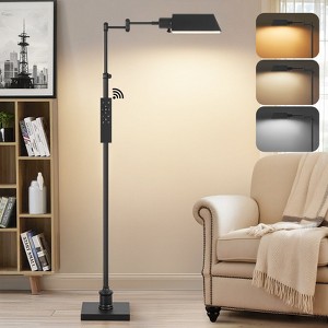 GTCLIGHTING Floor Lamp with 350° Swing Arm, 3 Color Temperature Height Adjustable Standing Lamp Metal Shade for Living Room Bedroom - 1 of 4