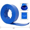 Syemin Drip Irrigation 50Ft Pool Backwash Hose Heavy Duty Reinforced Water Discharge Hose for Swimming Pool Filter Pump with 2 Clamp, Blue, 2"*2"*2" - 3 of 4