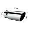 GOTGELIF 4" Inlet 5" Outlet Stainless Steel Car Exhaust Tip Exhaust Muffler with Rolled Edge - 3 of 4