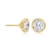 Ross-Simons 2.00 ct. t.w. Bezel-Set CZ Stud Earrings in 14kt Yellow Gold - 3 of 4