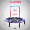 HolaHatha Kids Trampoline with Handle, Indoor/Outdoor Mini Rebounder for Toddlers, Supports 330 lbs, Durable Steel Frame, Waterproof Jump Mat, 3 Foot - 3 of 4