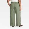 Women's High-Rise Wide Leg Linen Pull-On Pants - Ava & Viv™ - 2 of 3
