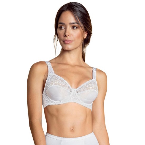 Leonisa Underwire Triangle Bra with High Coverage Cups - White 40C