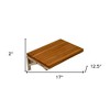 HomeRoots 17" Premium Wall Mount Teak Shower Bench - 3 of 4
