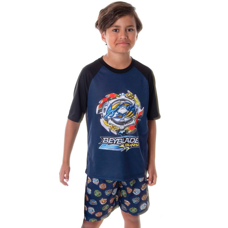 Beyblade Burst Boys' Spinner Tops 2 Piece Shorts And T-Shirt Pajama Set Beyblade - Ace Dragon, 1 of 6