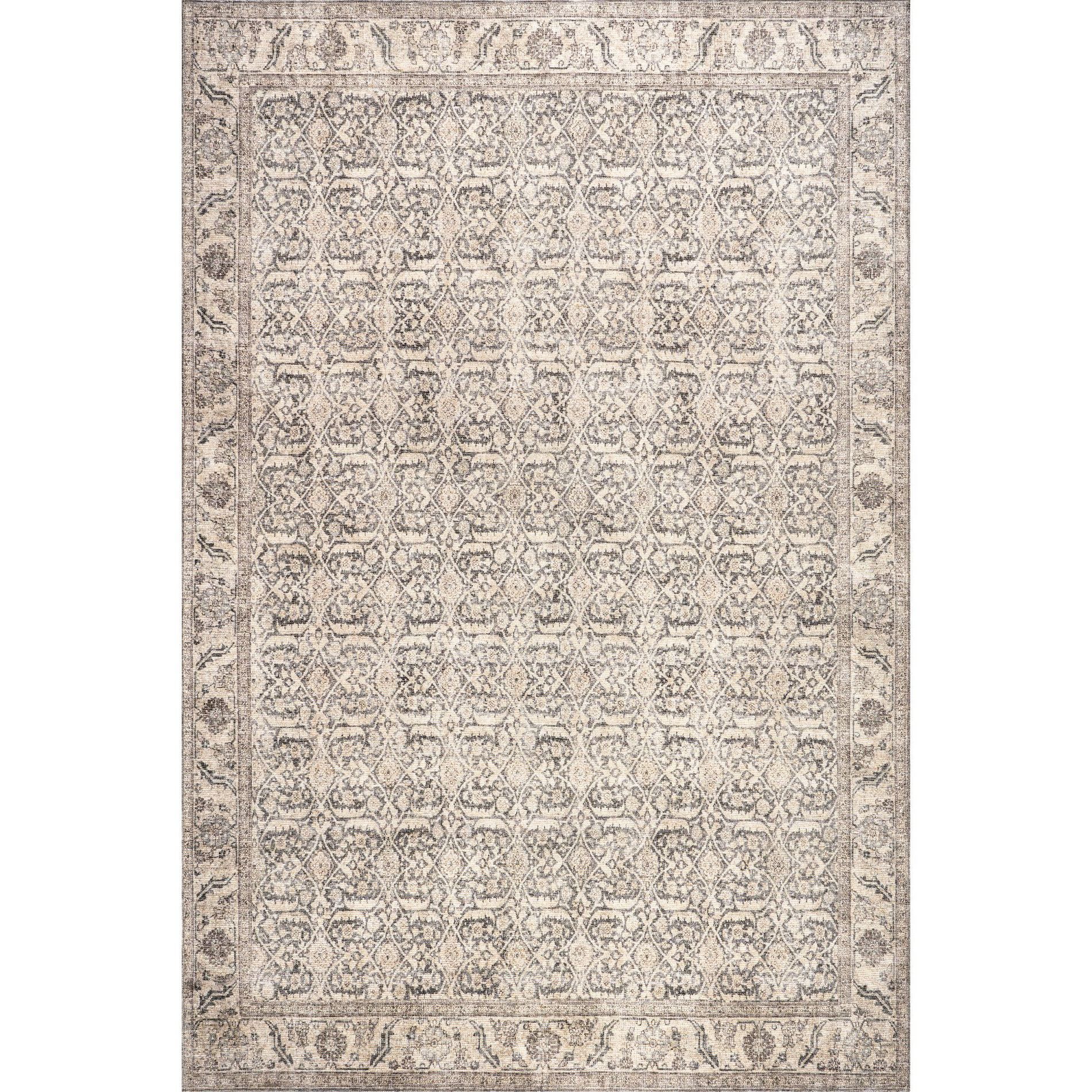 Nuloom Hillstone Collection Calantha Traditional Vintage Medallion Area Rug, 4' x 6', Beige