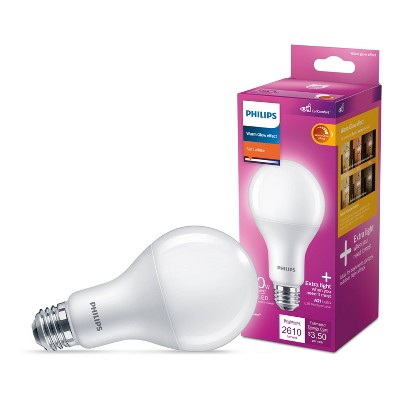 Philips LED 150W Soft White A21 1P: Dimmable, Energy Star Certified, 2610 Lumens, E26 Base, 13.7-Year Life