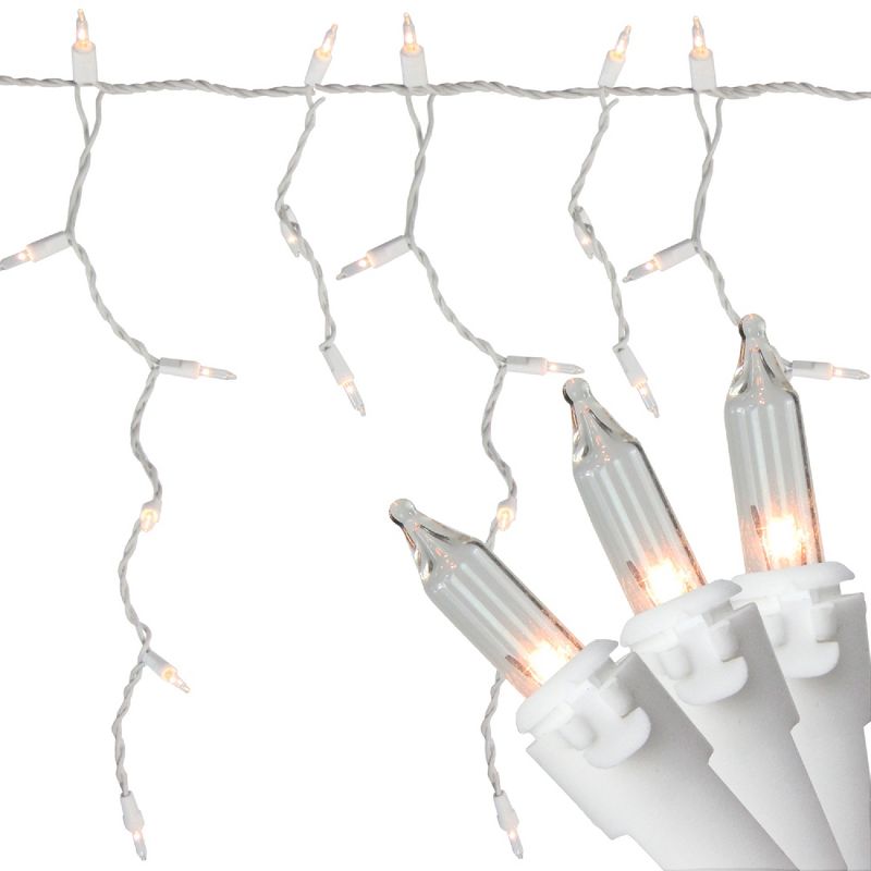 Northlight 50-Count White Mini Icicle Window Christmas Lights - 5.75' White Wire, 3 of 4