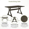 6 Piece Dining Table Set for 6, 63 Inch Farmhouse Kitchen Table Set, Kitchen Breakfast Table Set for Restaurant Dining Room Kitchen - 2 of 4