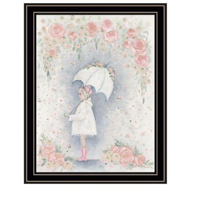 HomeRoots Georgia In The Rain Black Framed Print Wall Art