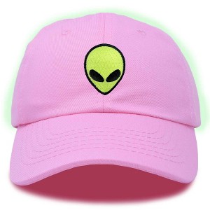 Dalix Alien Embroidered UFO Dad Hat Cotton Baseball Cap Adjustable Mens - 1 of 4
