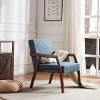 CENGHU Solid Wooden Mid-Century Modern Accent Chair, Linen Fabric Reading Chair, Upholstered Arm Chair for Living Room, Bedroom - 2 of 4