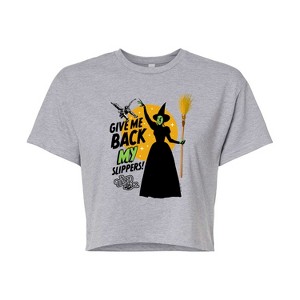 Women's - Wizard of Oz - Give Me Back My Slippers Cropped Graphic T-Shirt - 1 of 4