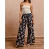 Women's Floral Print Denim Pant - BiBi - 4 of 4