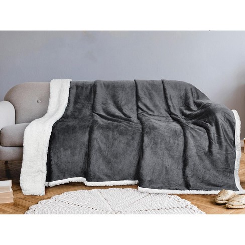 Tirrinia Fleece Throw Plush Blanket Grey Throw Twin Size 60 X 80 Bedding Fleece Reversible Blanket Super Soft Comfy Warm Fuzzy Tv Blanket Target