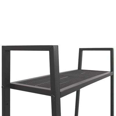 Anthracite Metal Ladder Bookshelf for Versatile Display and Storage