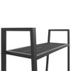 vidaXL Freestanding Ladder Bookcase with 4 Mesh Metal Shelves, Anthracite - Compact, Easy to Maintain - 4 of 4