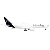 Boeing 777F Commercial Aircraft with Flaps Down White with Dark Blue Tail 1/400 Diecast Model Airplane by GeminiJets - 2 of 4