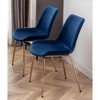 NicBex Round Dining Table Set Morden Kitchen Table for 2 with MDF Tabletop and 2 Velvet Chairs for Home Office - 3 of 4