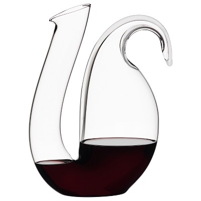 Riedel Ayam White Stripe Mouth-Blown Crystal 60 Ounce Wine Decanter