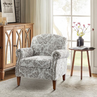 Giampiero Transitional Living Room Comfty Armchair with Nailhead Trims | ARTFUL LIVING DESIGN