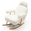 Yinvani Beige Modern Baby Rocking Chair, Armchair For Nursery, Bedroom, Living Room & Office - 2 of 4