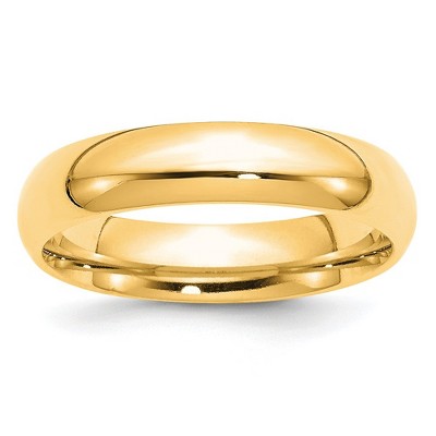 Black Bow Jewelry 2mm to 6mm 10K Yellow Gold Domed Comfort Fit Band