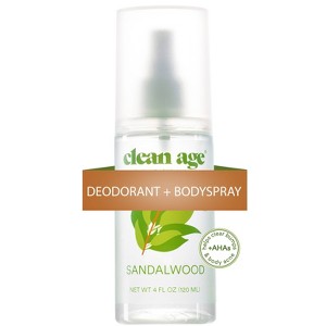 Clean Age Sandalwood AHA Deodorant + Body Spray for Teens - 4 fl oz - 1 of 4